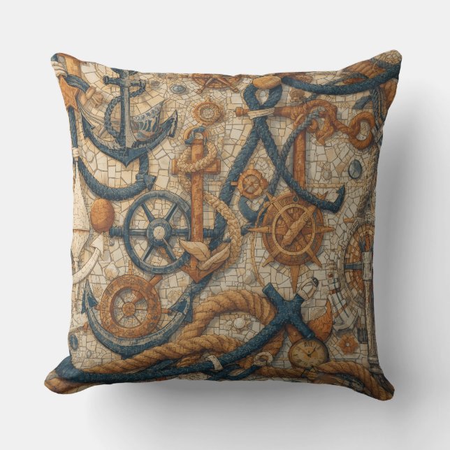 Nautical Mosaic Dekorativ kudde (Framsida)