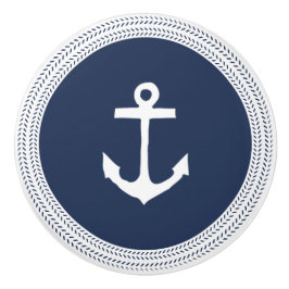 Nautical Navy Anchor och Rope Braid Knopp