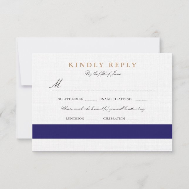 Nautical Navy Bar Mitzvah-svar OSA Kort (Framsida)