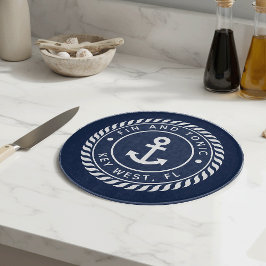 Nautical Navy Blue Anchor Boat Namn