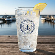 Nautical Navy Blue Anchor Boat Namn