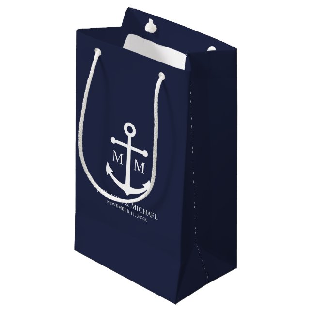 Nautical Navy Blue Anchor Wedding (Framsidan Vinklad)