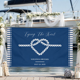 Nautical Navy Blue Knutband Örlogsblå Ränder Bröll