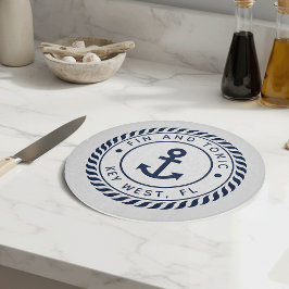 Nautical Navy Blue & White Anchor Boat Namn