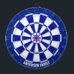 Nautical Navy Blue & White Bicolor Dart Board Darttavla<br><div class="desc">Nautisk marin blå och vit bicolor Dart Board.</div>