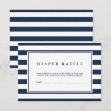 Nautical Navy Boy Shower Diaper Raffle