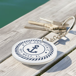 Nautical Navy & White Anchor Boat Namn