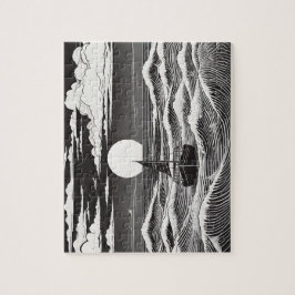 Nautical Night Moonlit Voyage på Vatten Pussel