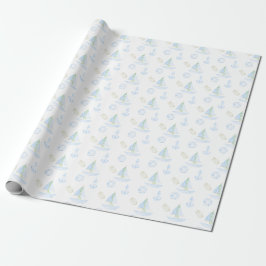 Nautical Ocean Anchors Blue Boy Shower Presentpapper