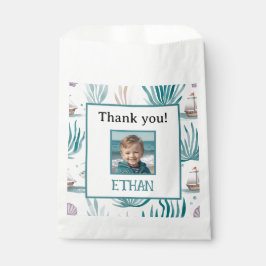 Nautical Ocean Birthday Photo Thank You