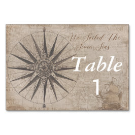 Nautical Ocean Yacht Bröllop Bordsnummer