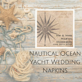 Nautical Ocean Yacht Bröllop Pappersservett