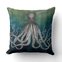 ’Nautical/Octopus’ DEKORATIV KUDDE