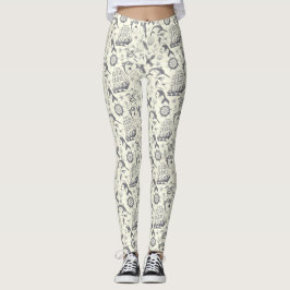 Nautical Old Sailor Tattoos Patterned Leggings