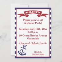 Nautical Party- Red, White and Blue