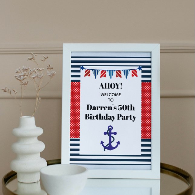 Nautical Party-skylt Poster (Skapare uppladdad)