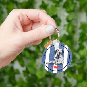 Nautical Pet Namn & Photo Metall Nyckelring