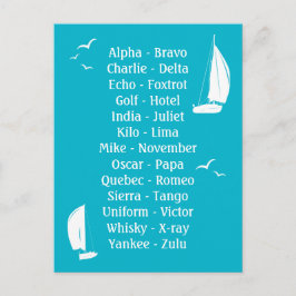 Nautical Phonetic Alphabet Trainee Sailor Vykort