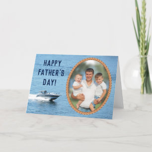 Nautical Photo Lycklig Fars dag Card Kort