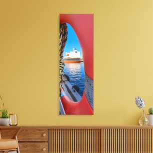 Nautical Photography Life-buoy för unik Frakt i la Canvastryck