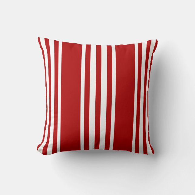Nautical Pillow, Red White Rand, Sjö House Kudde (Framsida)