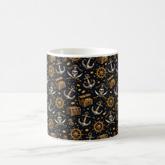 Nautical Pirate Pattern Coffee Mug Kaffemugg