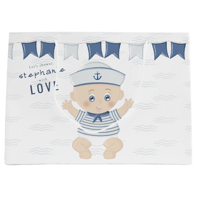 Nautical Pojke Baby Shower (Framsidan)