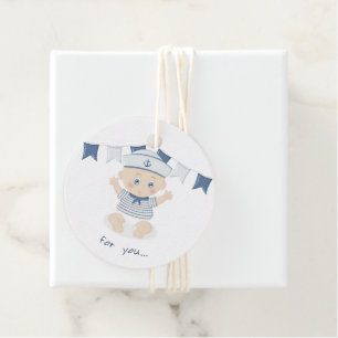 Nautical Pojke Baby Shower Gåvor Etiketter