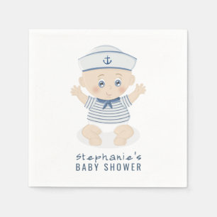 Nautical Pojke Baby Shower Pappersservett