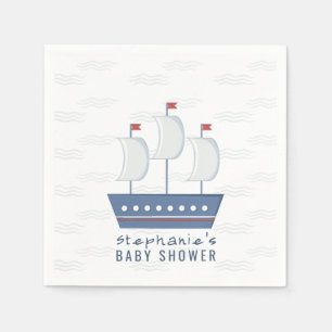 Nautical Pojke Baby Shower Pappersservett