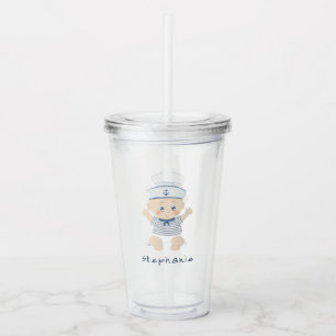 Nautical Pojke Baby Shower Take Away Mugg