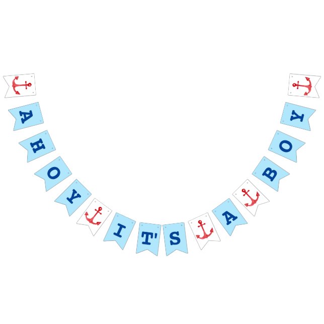 Nautical Pojke Bunting Vimplar (Alla)