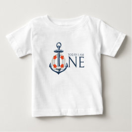 Nautical Pojke First Birthday T-shirt