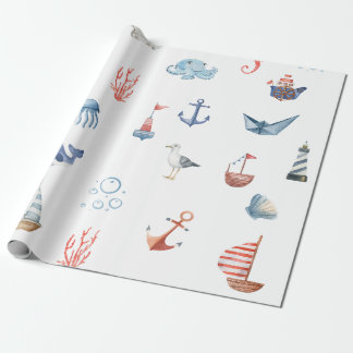 Nautical Pojke Presentpapper