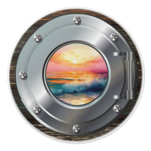 Nautical Porthole Ceramic Knobs Knopp