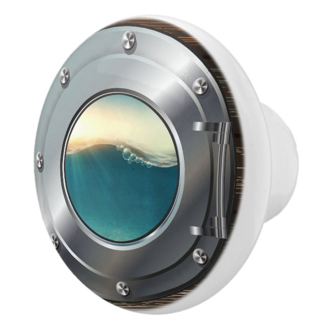 Nautical Porthole Ceramic Knobs Knopp (Höger)