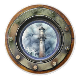 Nautical Porthole Lighthouse Ceramic Drawer Knobs Knopp