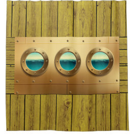 Nautical Porthole Shower Curtain
