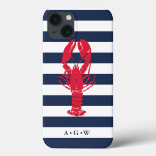 Nautical Preppy Navy Rand & Lobster   Monogram