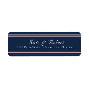 Nautical Preppy ⎢ Return-adressetikett Returadress Etikett