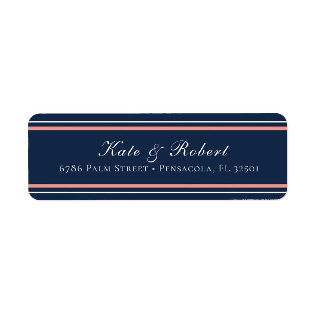 Nautical Preppy ⎢ Return-adressetikett Returadress Etikett (Framsidan)