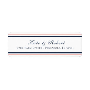 Nautical Preppy ⎢ Return-adressetikett Returadress Etikett