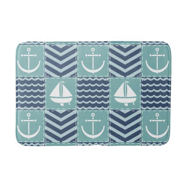 Nautical Quilt Bath Mat Badrumsmatta (Framsidan)