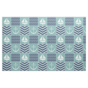Nautical Quilt Fabric Tyg