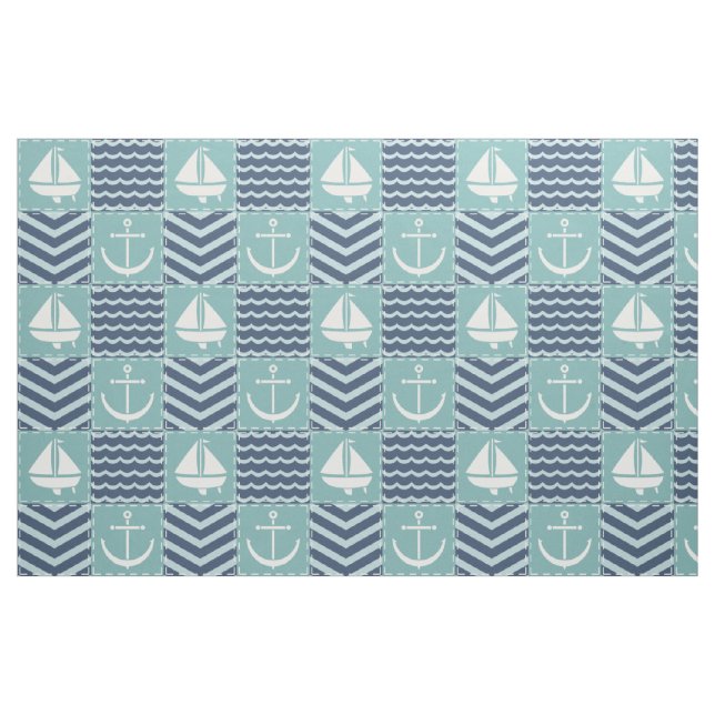 Nautical Quilt Fabric Tyg (Yard)