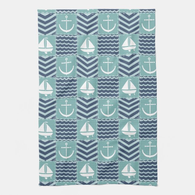 Nautical Quilt Kitchen Towel Kökshandduk (Vertikal)