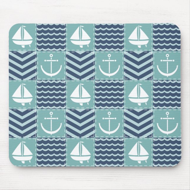 Nautical Quilt Mousepad Musmatta (Framsidan)