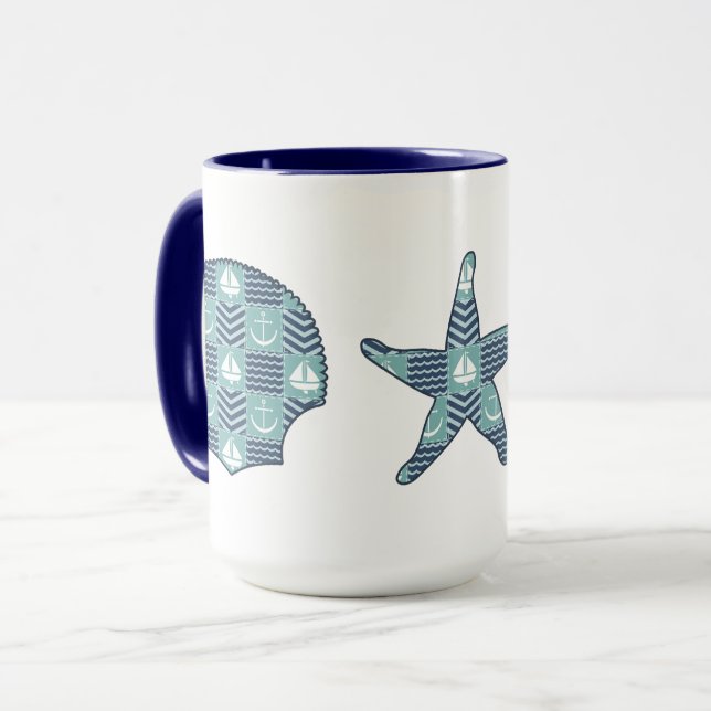Nautical Quilt-mugg Mugg (Framsida vänster)