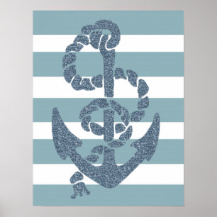 Nautical Rand Anchor Poster