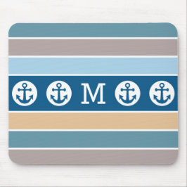 Nautical Rand anpassningsbar monogram mousad Musmatta
